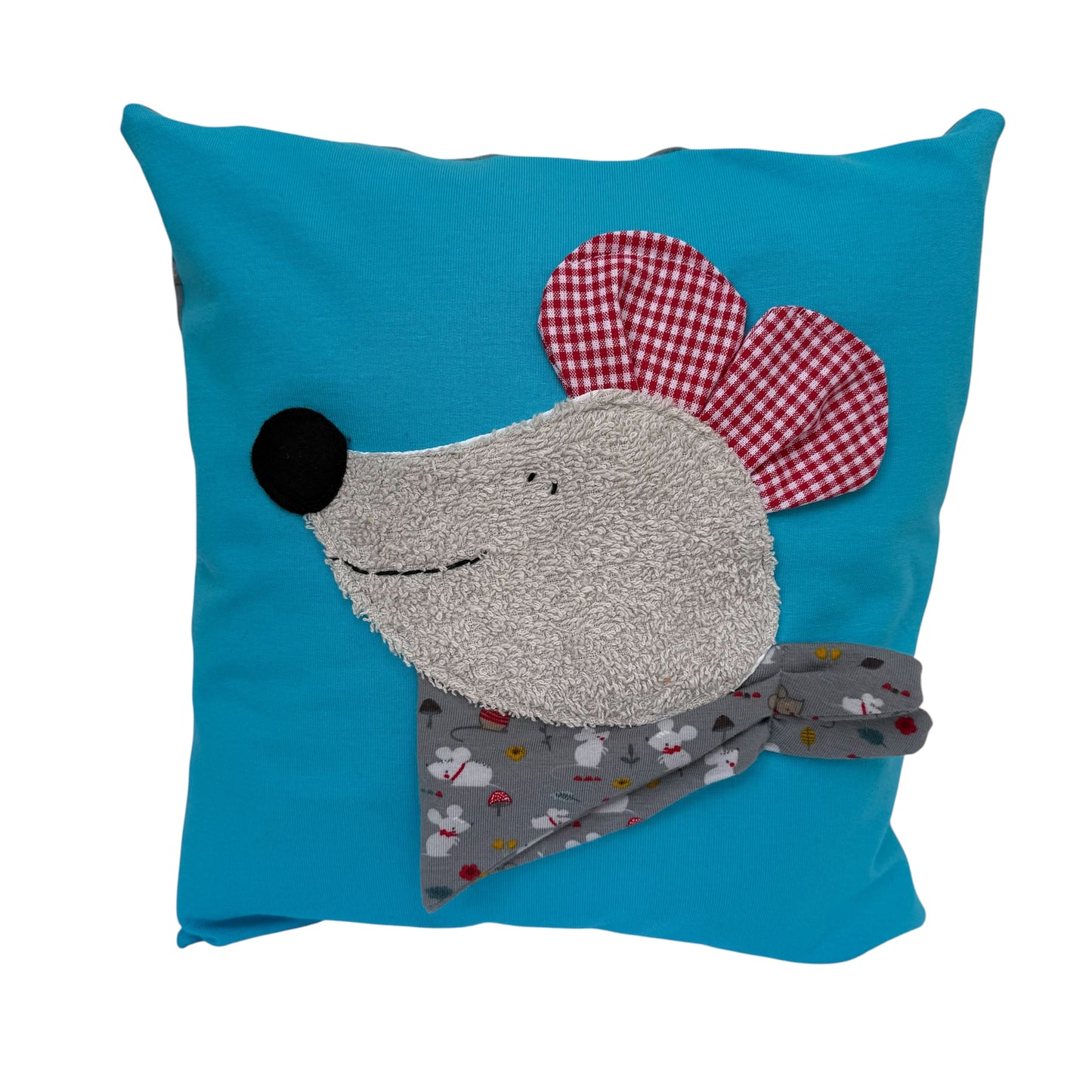Reisekissen für Kinder Maus – Kuschelkissen 30x30 | Geschenk zur Geburt
