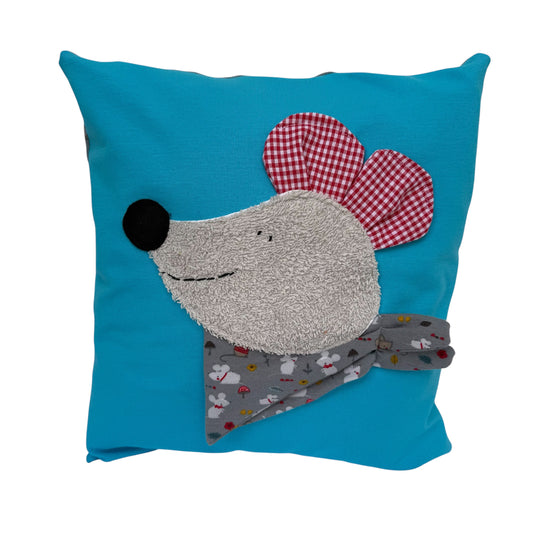 Reisekissen für Kinder Maus – Kuschelkissen 30x30 | Geschenk zur Geburt