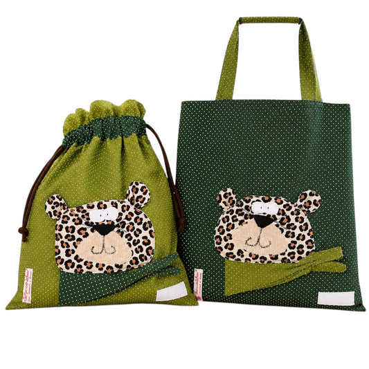 Kindergartenset Leopard – Wetbag Set & Kindertasche | Geschenk für Kindergartenstart