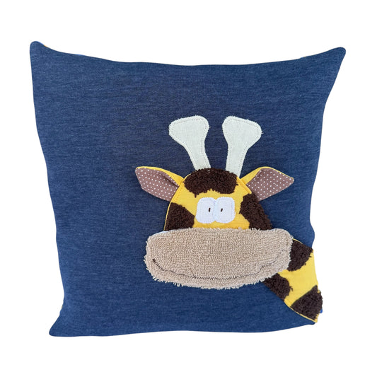 KINDERKISSEN Giraffe | Handgemachtes Reisekissen für Kinder 30x30