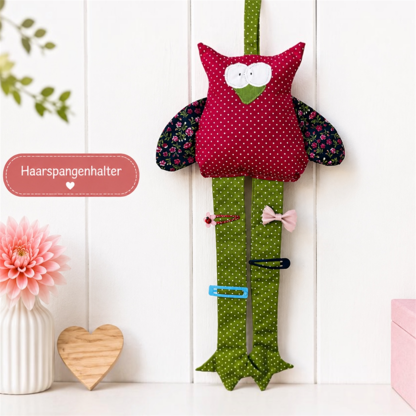 Haarspangenhalter Eule – Handmade & dekorativ für Kinderzimmer