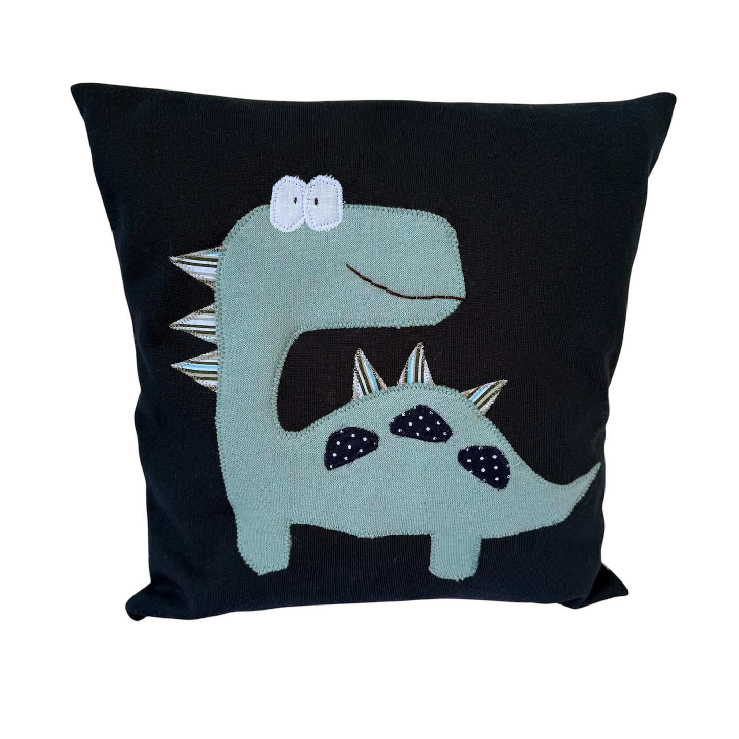 Reisekissen für Jungs Dino – Handgenähtes Dinokissen 30x30 cm | Sinnvolles Geschenk für 2-jährige Jungen