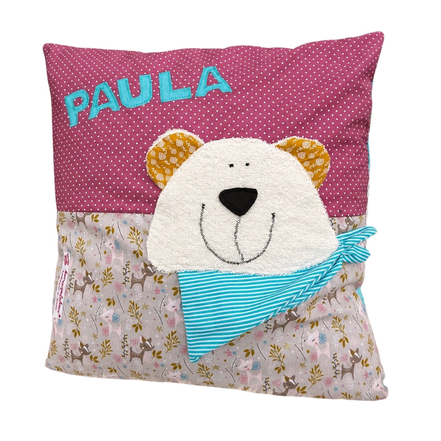 Personalisiertes Kissen Eisbär – Weihnachtsgeschenk für Mädchen