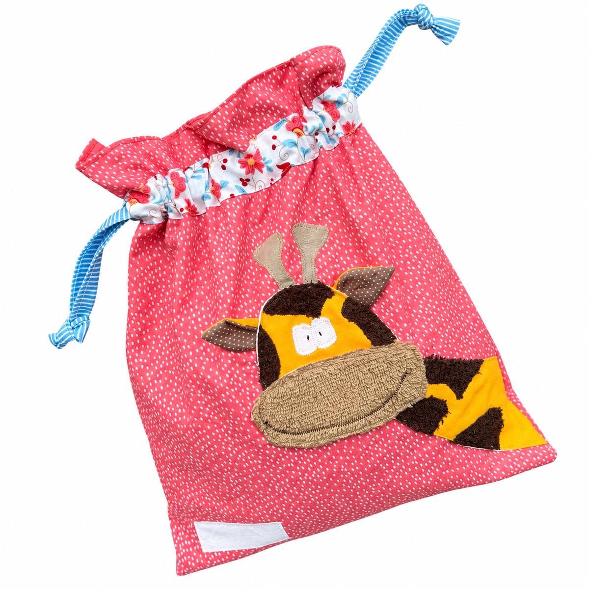 Wetbag Giraffe Lachsrot getupft 